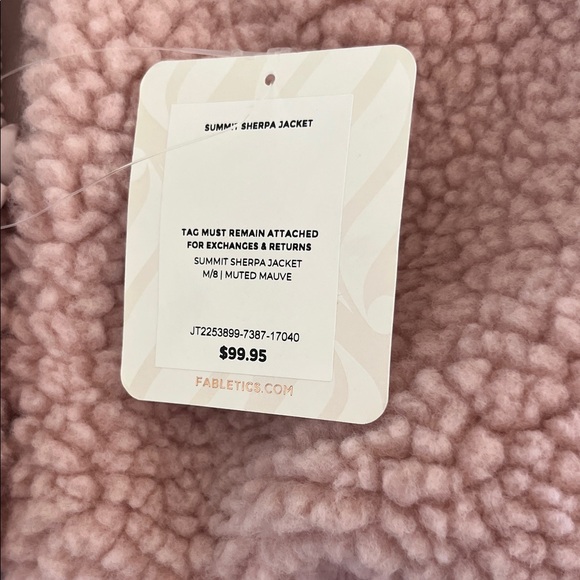Fabletics Muted Mauve Sherpa Jacket - Picture 2 of 3